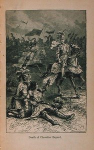 Morte de Chevalier Bayard (1476-1524) ilustração de Little Arthurs História da França: dos primeiros tempos à queda do segundo Império publicado em 1899